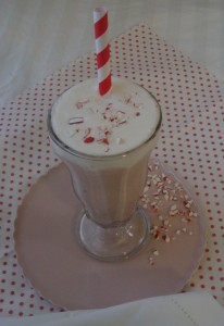 Peppermint Chocolate Chip Milkshake served with Homemade Whipped Cream