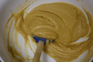 butter mixture with peanut butter mixed into it
