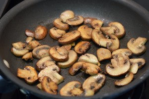 Sauteed Mushrooms for Easy Oven Rice