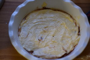 Snickerdoodle Pie before Syrup Layer