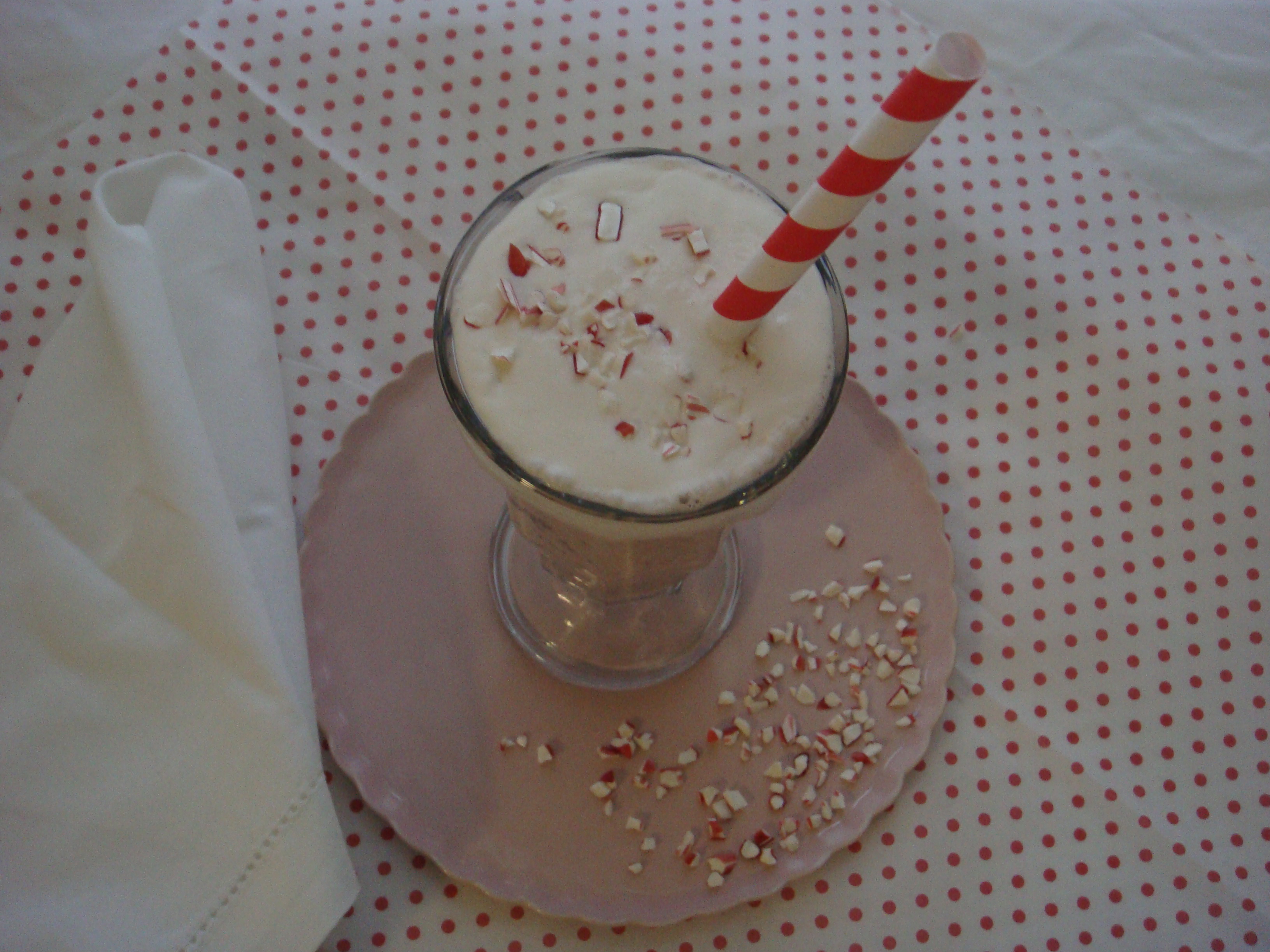 Peppermint Chocolate Chip Shake with whipped cream